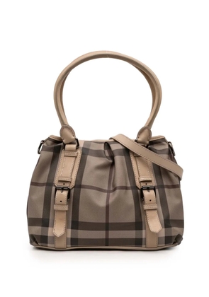 Burberry Pre-Owned 2000-2017 Small Smoke Check Coated Canvas Northfield satchel - Brown