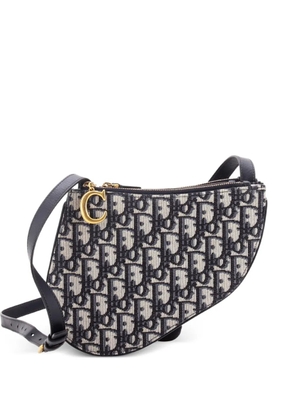 Christian Dior Pre-Owned Saddle Triple Zip Pouch Oblique Canvas crossbody bag - Blue