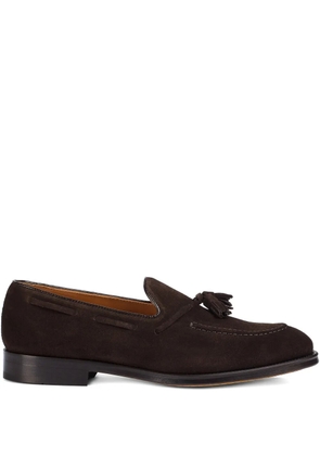Doucal's tassel-detailing suede loafers - Brown