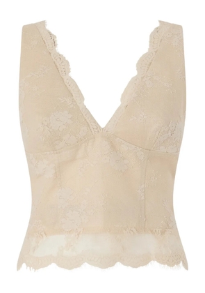 PINKO lace V-neck top - Neutrals