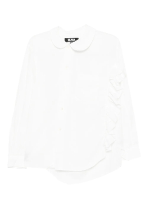 Black Comme Des Garçons asymmetric ruffled shirt - White