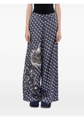 Biyan print wide-leg trousers - Grey
