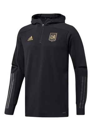 adidas logo-detail hoodie - Black