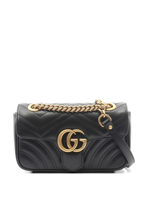 Gucci Pre-Owned 2010s GG Marmont quilted leather shoulder bag - Black