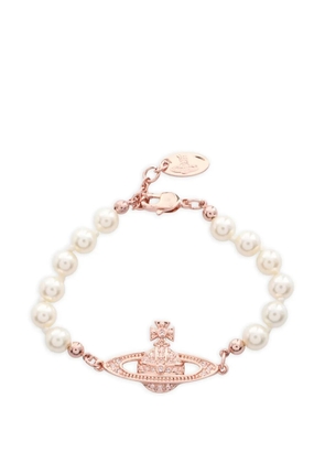 Vivienne Westwood Pre-Owned 2020s Mini Bas Relief Pearl bracelet - Pink