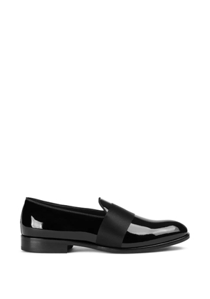 Doucal's patent-leather band slipper loafers - Black