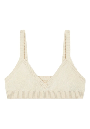 Alanui ribbed finest bra - Neutrals