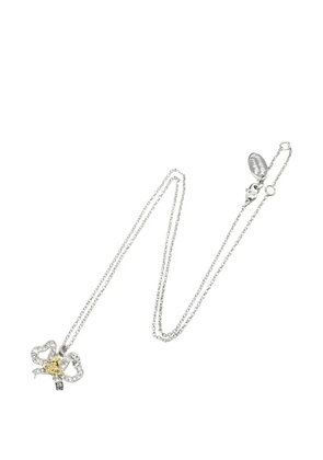 Vivienne Westwood Pre-Owned 2020s Rigoberta ribbon Orb necklace - Silver