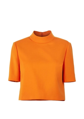 Carolina Herrera short-sleeve mock neck top - Orange