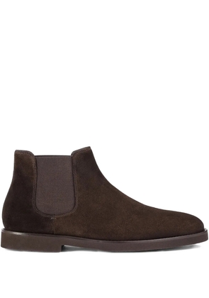 Doucal's suede elastic-sided ankle boots - Brown