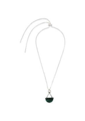 Plan C malachite-pendant necklace - Silver
