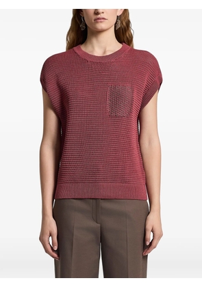 Peserico pocket knitted top - Pink