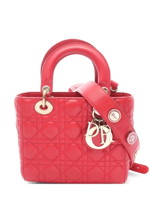 Christian Dior Pre-Owned 2010s Lady Dior Cannage mini bag - Red
