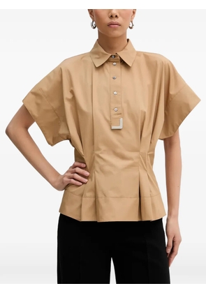 Karl Lagerfeld front-button peplum shirt - Neutrals