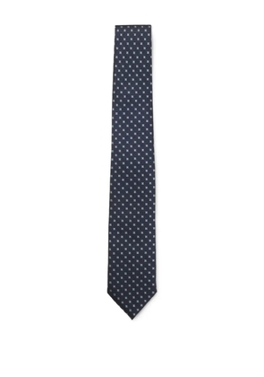 BOSS patterned silk tie - Blue