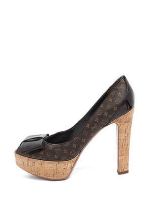 Louis Vuitton Pre-Owned Rivoli platform peep-toe pumps - Brown