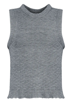 Maison Margiela screw-neck knitted tank top - Grey