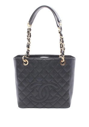 CHANEL Pre-Owned 2009-2010 Caviar Vertical Shopping tote bag - Black