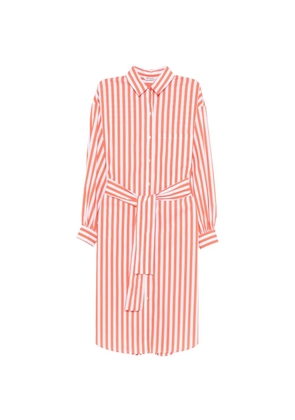 Caliban striped tie midi dress - Orange
