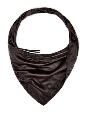 LEMAIRE Scarf leather shoulder bag - Brown