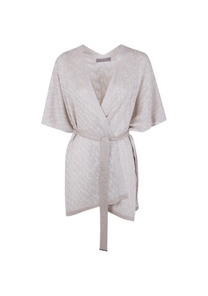 D.Exterior zigzag-pattern jacket - Neutrals