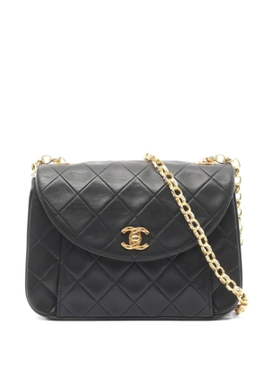 CHANEL Pre-Owned 1991 Matelassé chain shoulder bag - Black