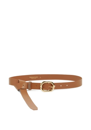 Fabiana Filippi knot-detail leather belt - Neutrals