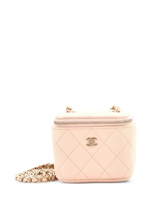 CHANEL Pre-Owned Classic Vanity Case with Chain Quilted Caviar Mini pouch - Neutrals