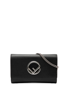 Fendi Pre-Owned 2010-2025 Calfskin F is Fendi Kan I Wallet on Chain crossbody bag - Black