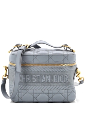 Christian Dior Pre-Owned DiorTravel Convertible Vanity Case Cannage Quilt Lambskin Small crossbody bag - Grey