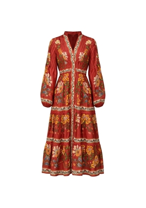 FARM Rio Garden Delight tiered maxi dress