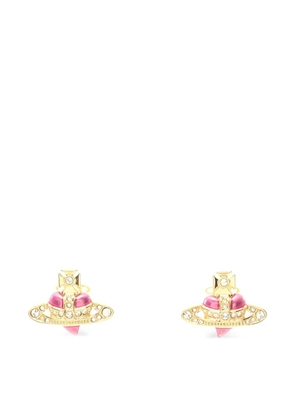 Vivienne Westwood Pre-Owned 2020s Diamante Heart earrings - Gold