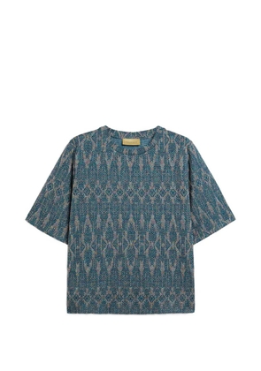 Momoni Iora embossed effect jacquard T-shirt - Blue
