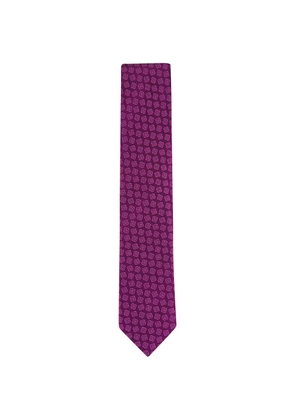 Eton Medallion woven silk necktie - Purple