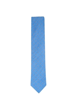 Eton flower print tie - Blue
