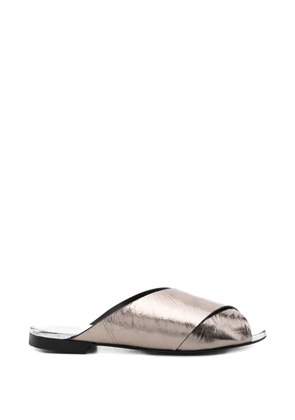 Donnarì crossover leather sandals - Silver