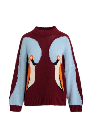 Essentiel Antwerp Jinie intarsia-knit sweater - Red