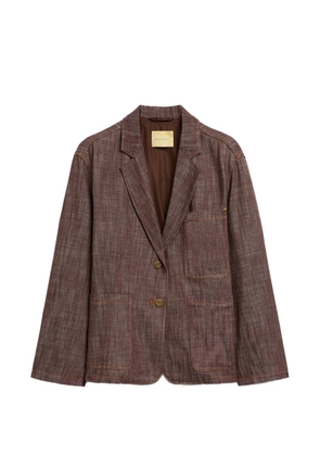 Momoni Shins single-breasted denim jacket - Brown