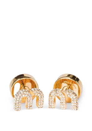 Miu Miu rhinestone-embellished earrings - Gold