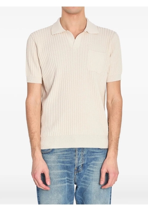 Roberto Collina ribbed pocket polo shirt - Neutrals