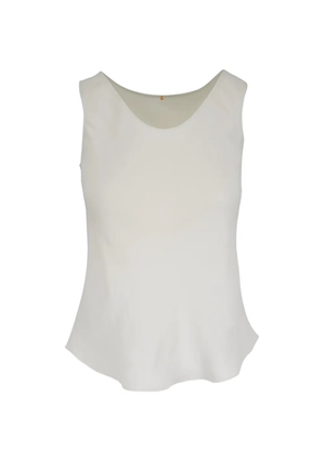 Peter Cohen crew neck sleeveless blouse - White
