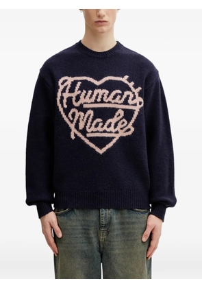Human Made heart intarsia crewneck jumper - Blue