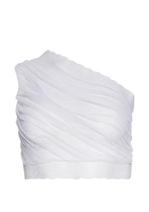 Di Petsa lace-detail crop top - White