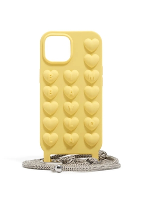 Bimba y Lola heart-motif iPhone 15 case - Yellow