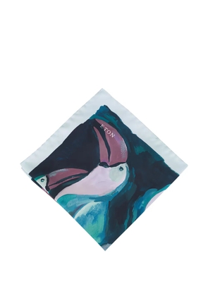 Eton printed pocket square - Green