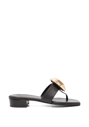 Donnarì geometric-appliqué sandals - Brown