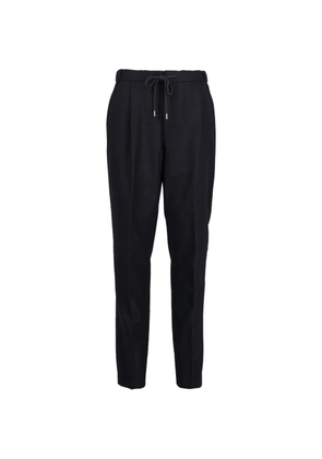 Vintage pleated drawstring trousers - Blue