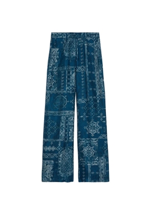 Momoni printed straight trousers - Blue