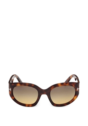 TOM FORD oval-frame sunglasses - Brown