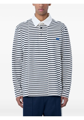 Wales Bonner striped long-sleeve polo shirt - Neutrals